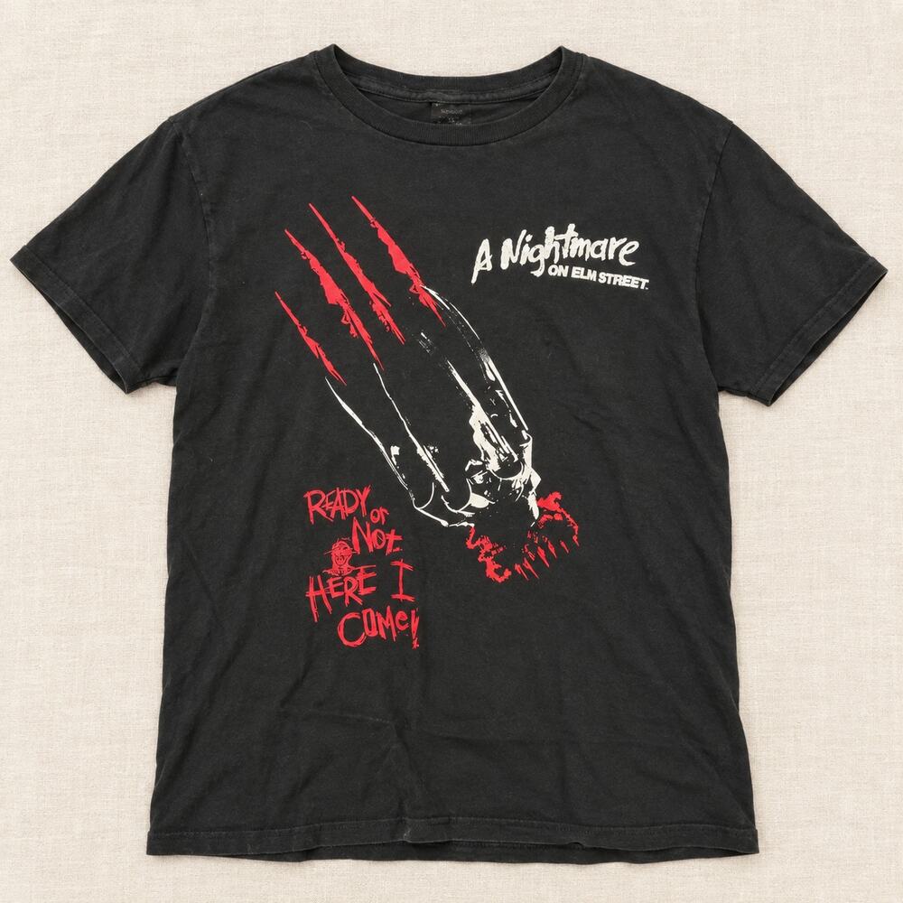 A Nightmare on Elm Street T-Shirt XL Black Freddy Krueger Horror Movie Graphic